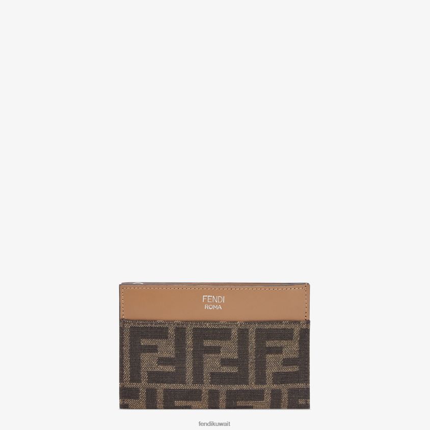 Fendi بني رجال حالة مفتاح النسيج RTJZ2400 مُكَمِّلات