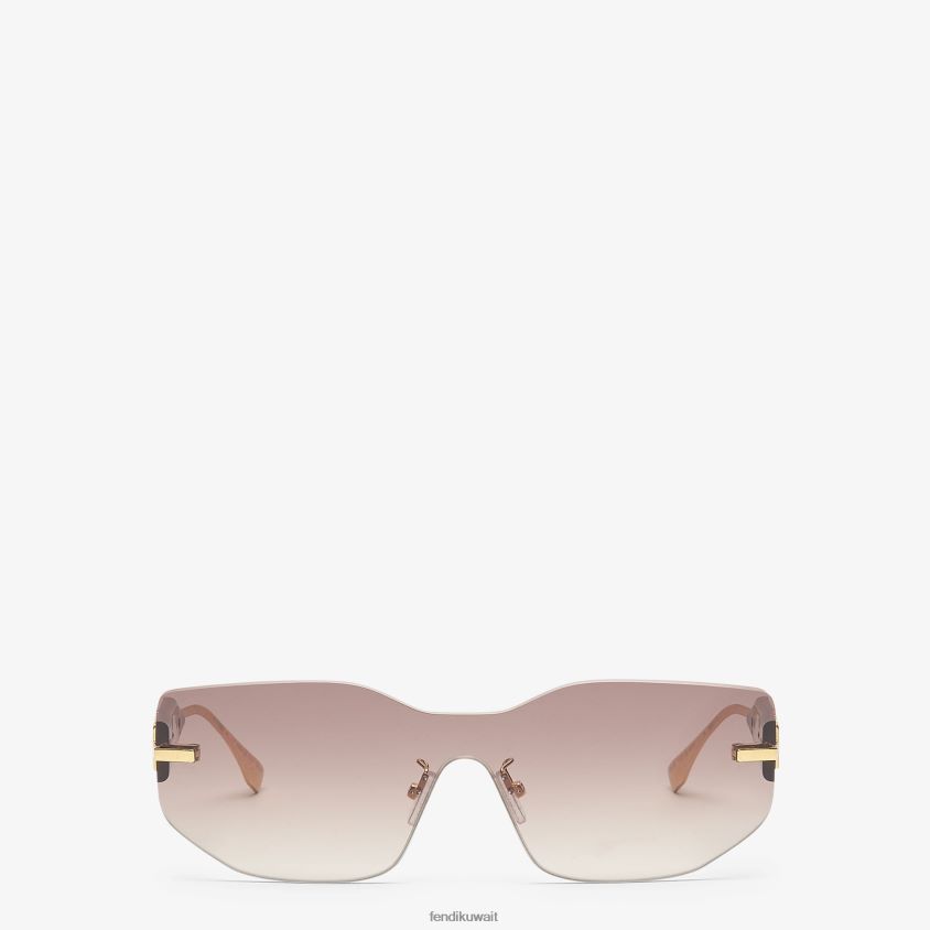 Fendi موضة نحيف النظارات الشمسية الدرع التدرج RTJZ246 مُكَمِّلات