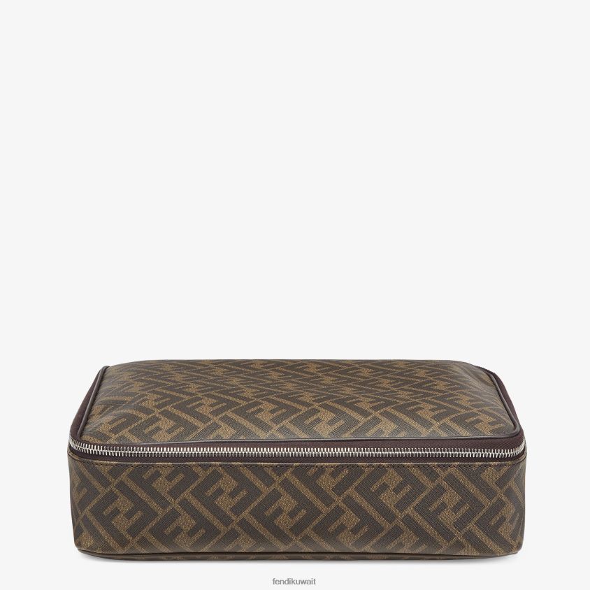 Fendi أسود رجال حقيبة سفر من القماش RTJZ2486 مُكَمِّلات