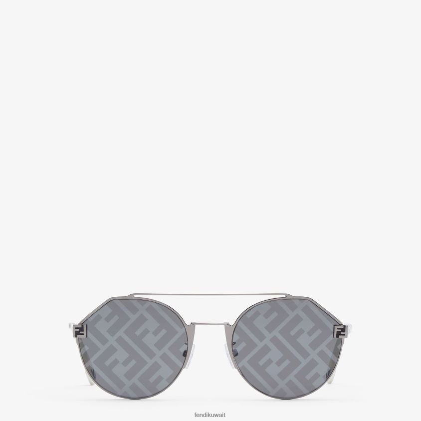 Fendi رمادي رجال النظارات الشمسية الروثينيوم RTJZ2495 مُكَمِّلات