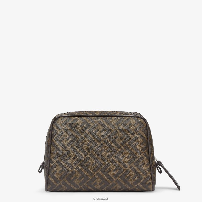 Fendi بني رجال حالة أدوات الزينة النسيج RTJZ2499 مُكَمِّلات