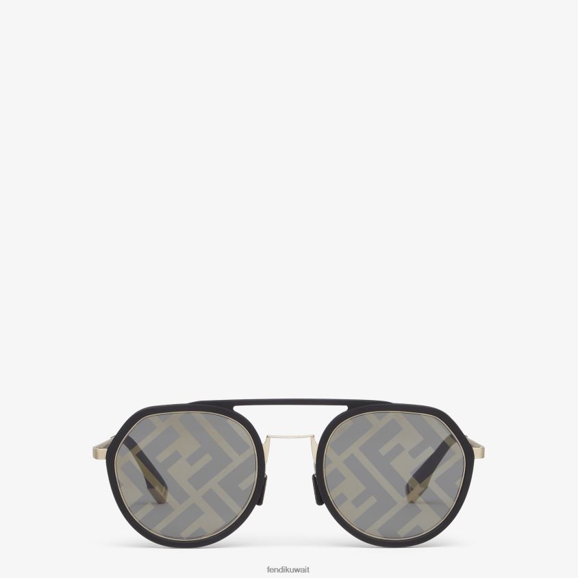Fendi أسود رجال النظارات الشمسية الخفيفة RTJZ2508 مُكَمِّلات