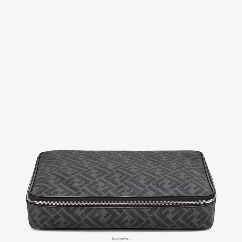 Fendi رمادي رجال حاملة قميص من القماش RTJZ2517 مُكَمِّلات