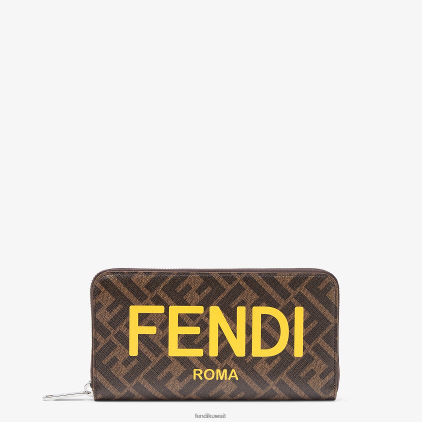 Fendi بني رجال محفظة قماش RTJZ2593 مُكَمِّلات