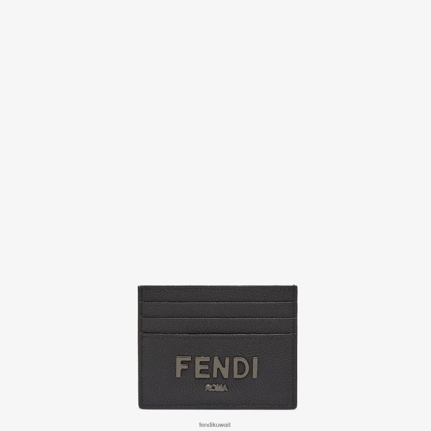 Fendi أسود رجال حامل بطاقات جلدي مميز RTJZ2609 مُكَمِّلات