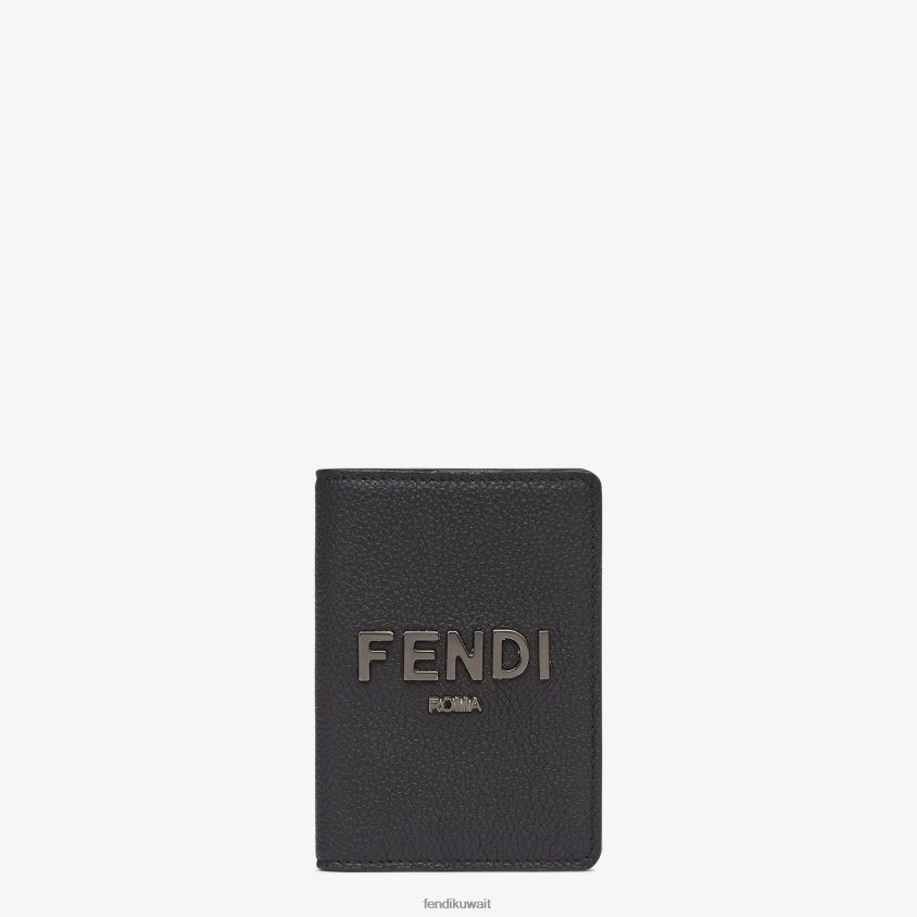 Fendi أسود رجال حامل بطاقات جلدي مميز RTJZ2614 مُكَمِّلات