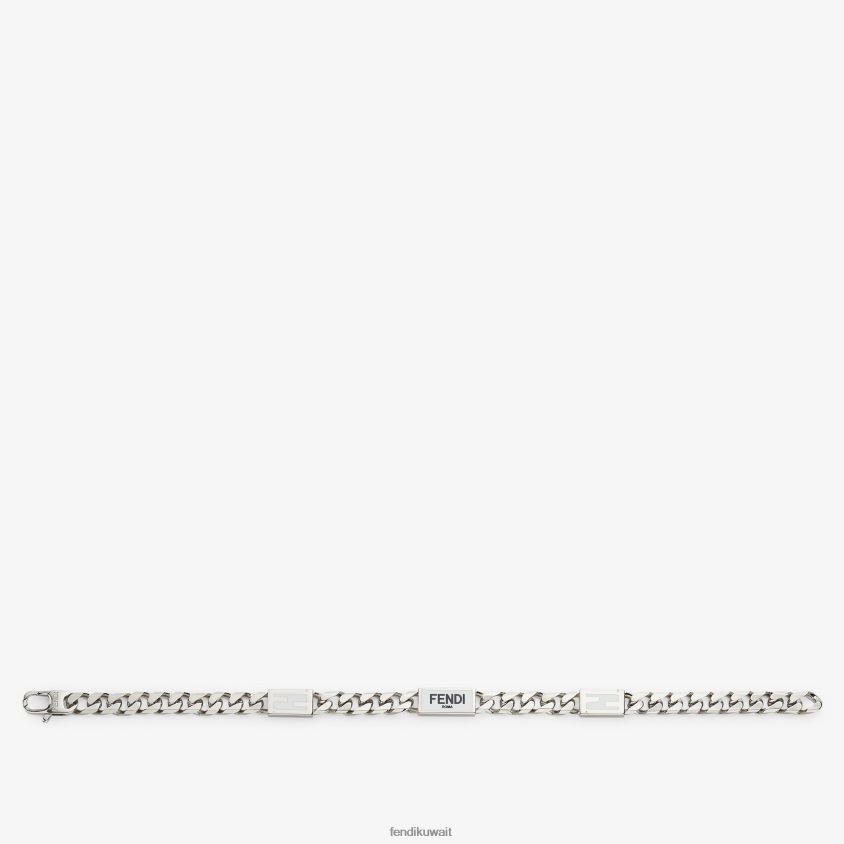 Fendi فضة رجال سوار معدني RTJZ2702 مجوهرات