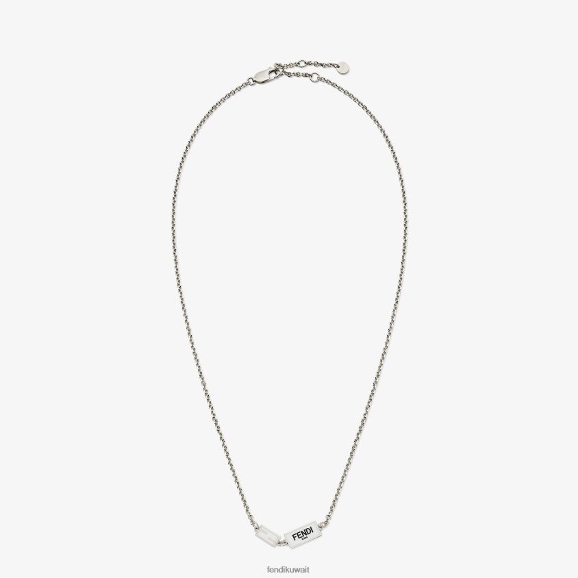 Fendi فضة رجال قلادة معدنية RTJZ2703 مجوهرات