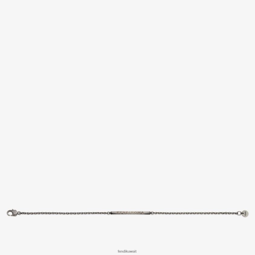 Fendi الروثينيوم رجال سوار معدني RTJZ2705 مجوهرات
