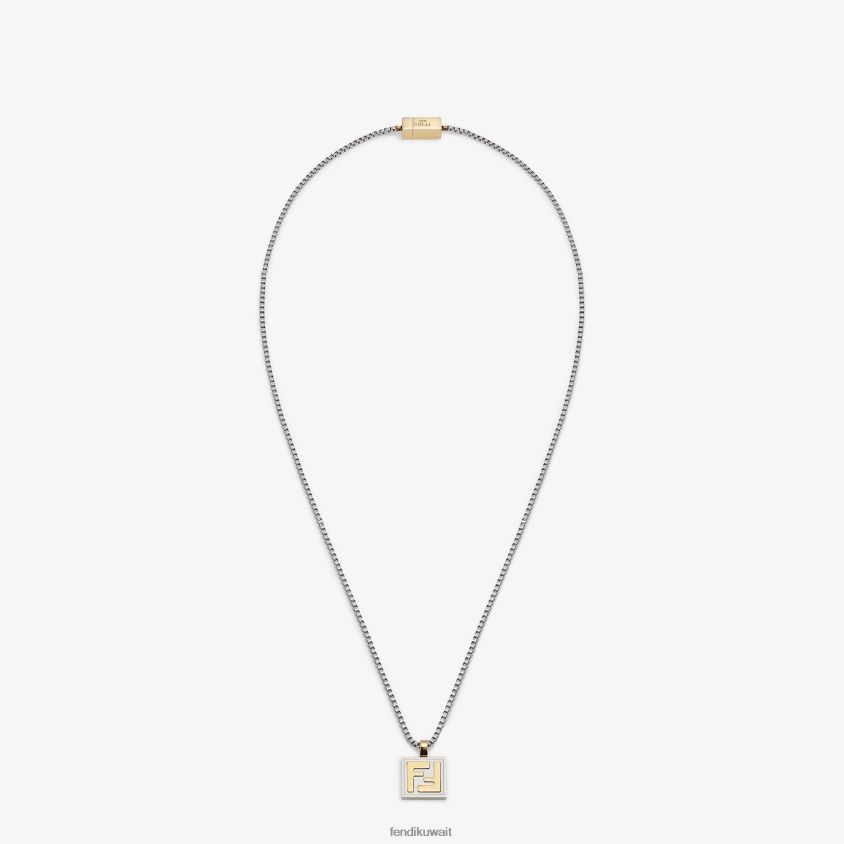Fendi فضة رجال قلادة RTJZ2724 مجوهرات