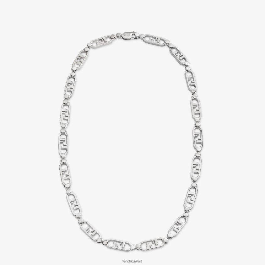 Fendi فضة رجال قلادة أولوك RTJZ2729 مجوهرات