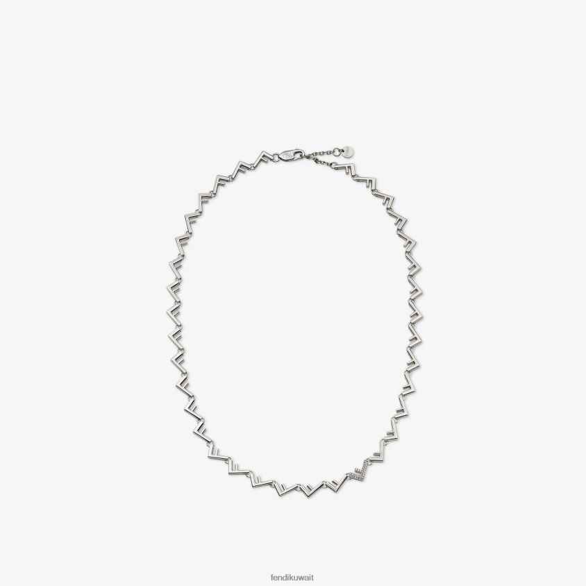 Fendi فضة رجال قلادة معدنية RTJZ2738 مجوهرات