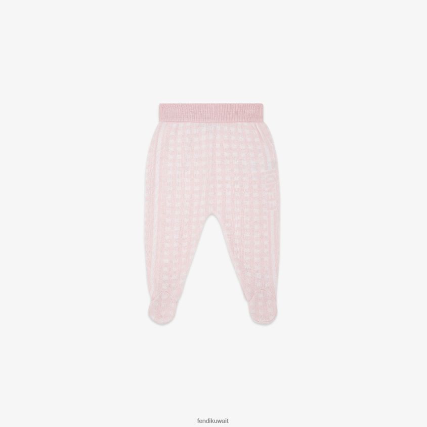 Fendi متعدد الألوان أطفال بنطال منسوج من القطن والكشمير RTJZ2813 ثياب
