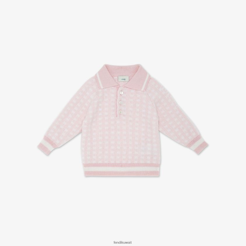 Fendi متعدد الألوان أطفال سترة محبوكة من القطن والكشمير RTJZ2814 ثياب