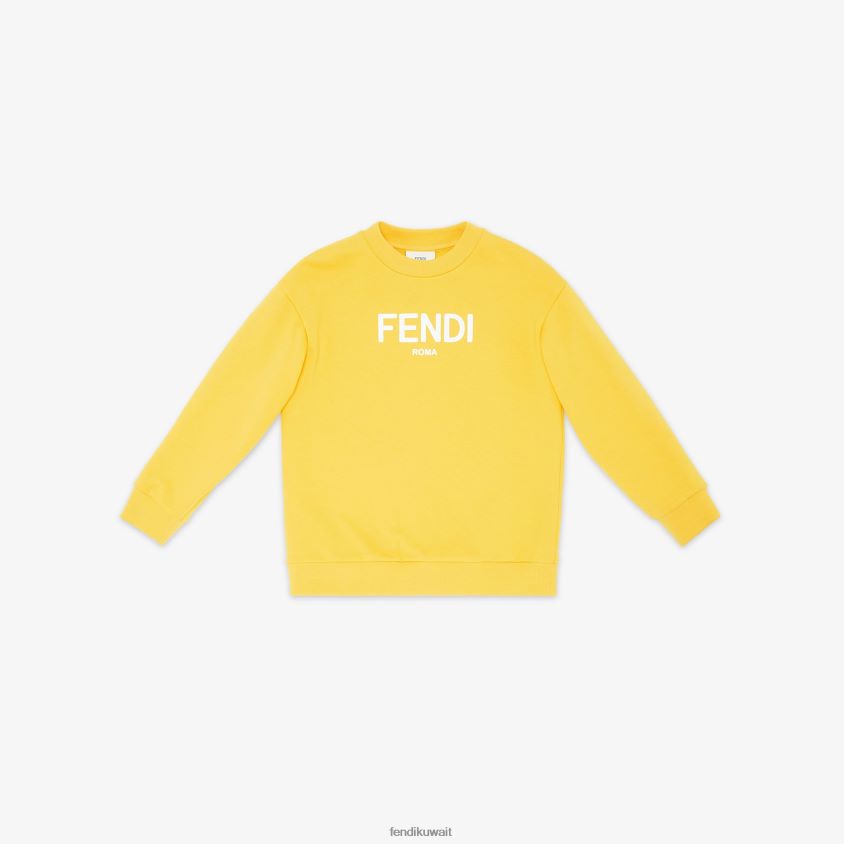Fendi أصفر أطفال سترة روما RTJZ2898 ثياب