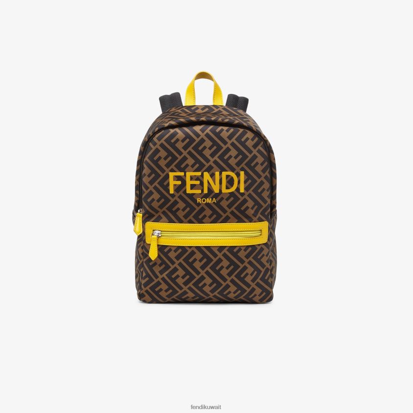 Fendi متعدد الألوان أطفال حقيبة ظهر من النايلون مع طباعة روما RTJZ2906 مُكَمِّلات