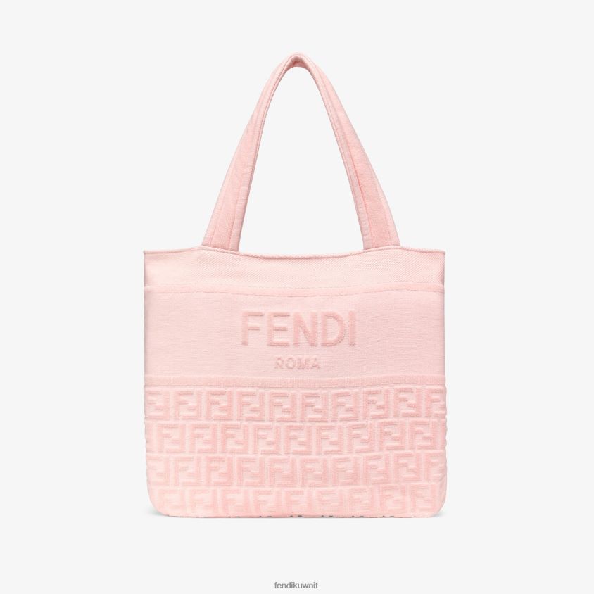 Fendi لون القرنفل نحيف منشفة شاطئ تيري مع شعار تتحول إلى حقيبة RTJZ2914 مُكَمِّلات