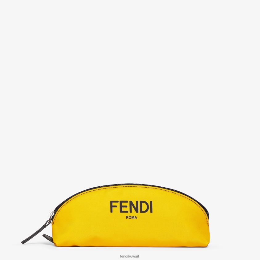 Fendi أصفر أطفال حالة القلم النايلون RTJZ2938 مُكَمِّلات