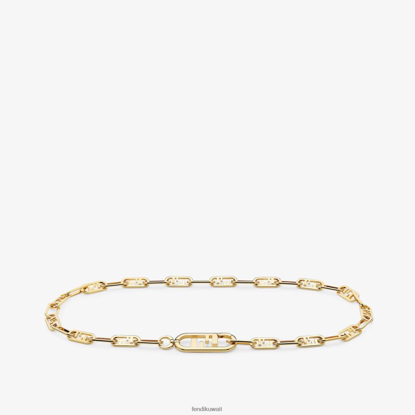 Fendi ذهب نحيف حزام معدني RTJZ358 مُكَمِّلات