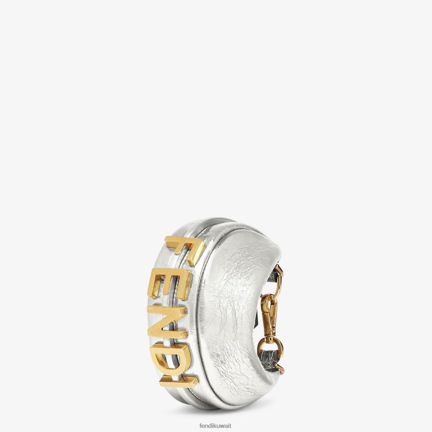 Fendi فضة نحيف سحر جلد نانو جرافيك RTJZ391 مُكَمِّلات