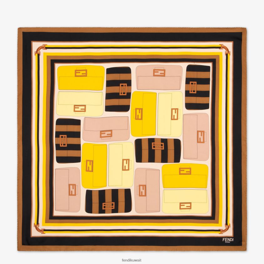 Fendi موضة نحيف فولار متعدد الحرير RTJZ498 مُكَمِّلات