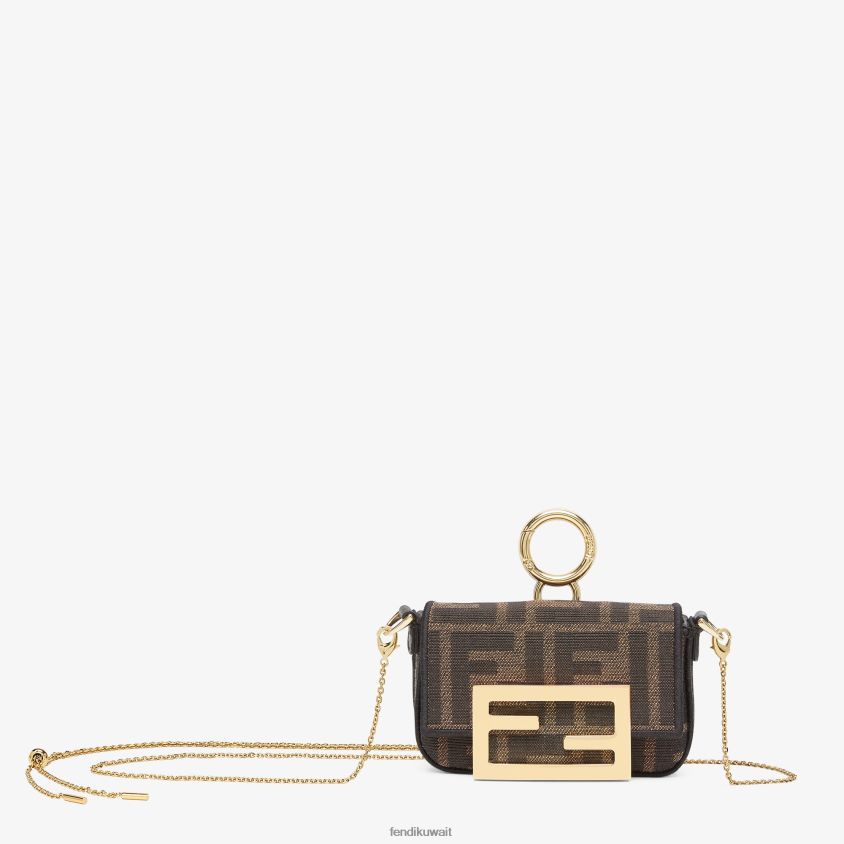Fendi بني نحيف سحر النسيج RTJZ502 مُكَمِّلات
