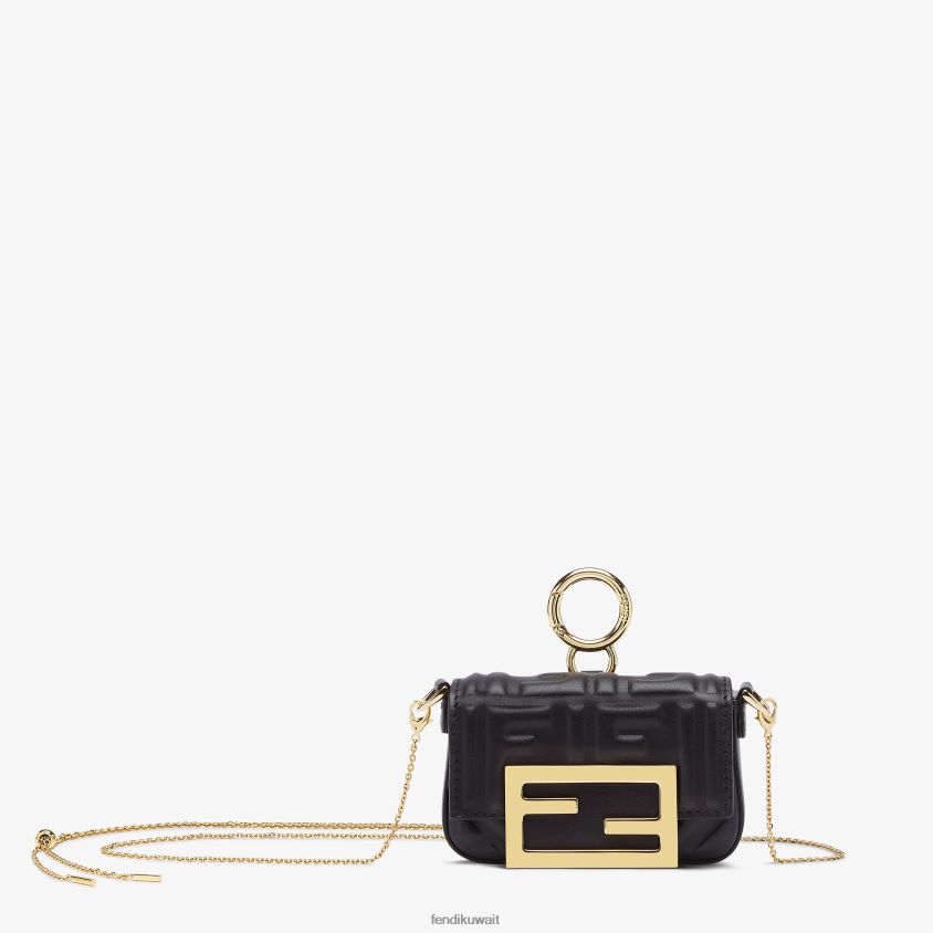 Fendi أسود نحيف سحر جلد نابا RTJZ503 مُكَمِّلات