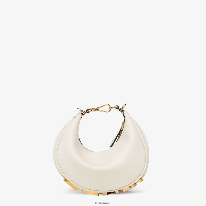 Fendi أبيض نحيف حقيبة جلدية صغيرة RTJZ572 مُكَمِّلات