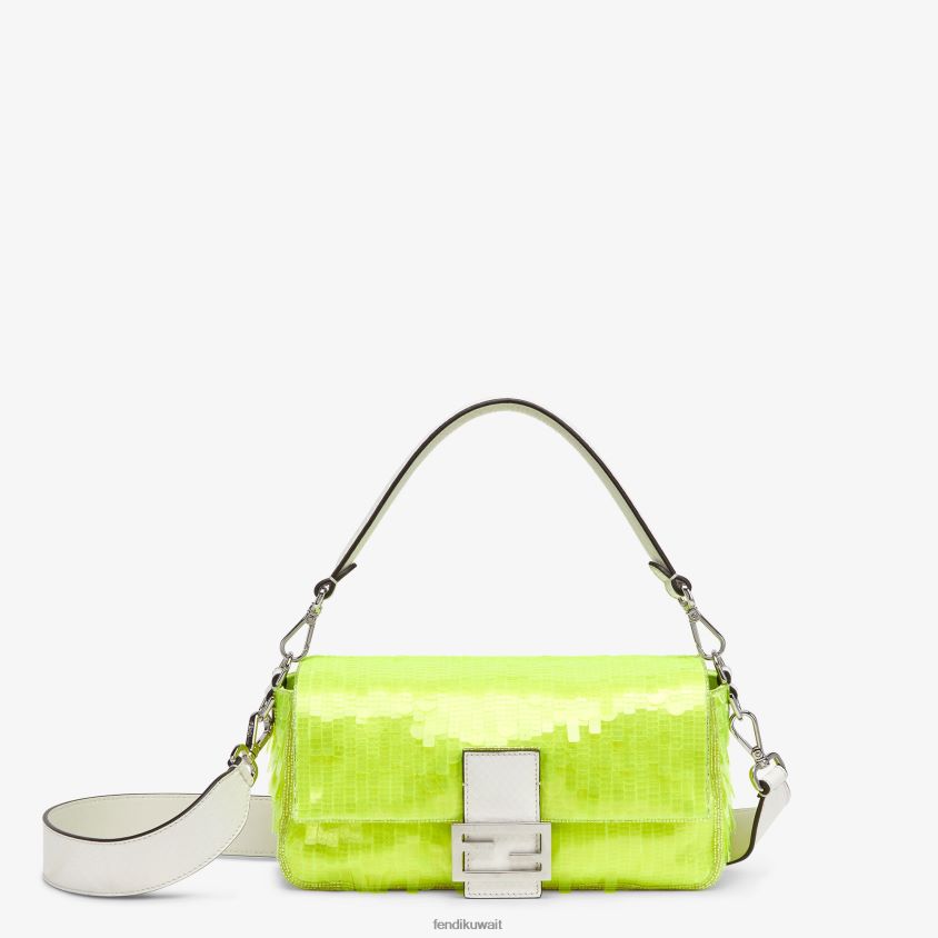 Fendi أصفر نحيف حقيبة من الترتر من إيلاف ونيون RTJZ666 مُكَمِّلات