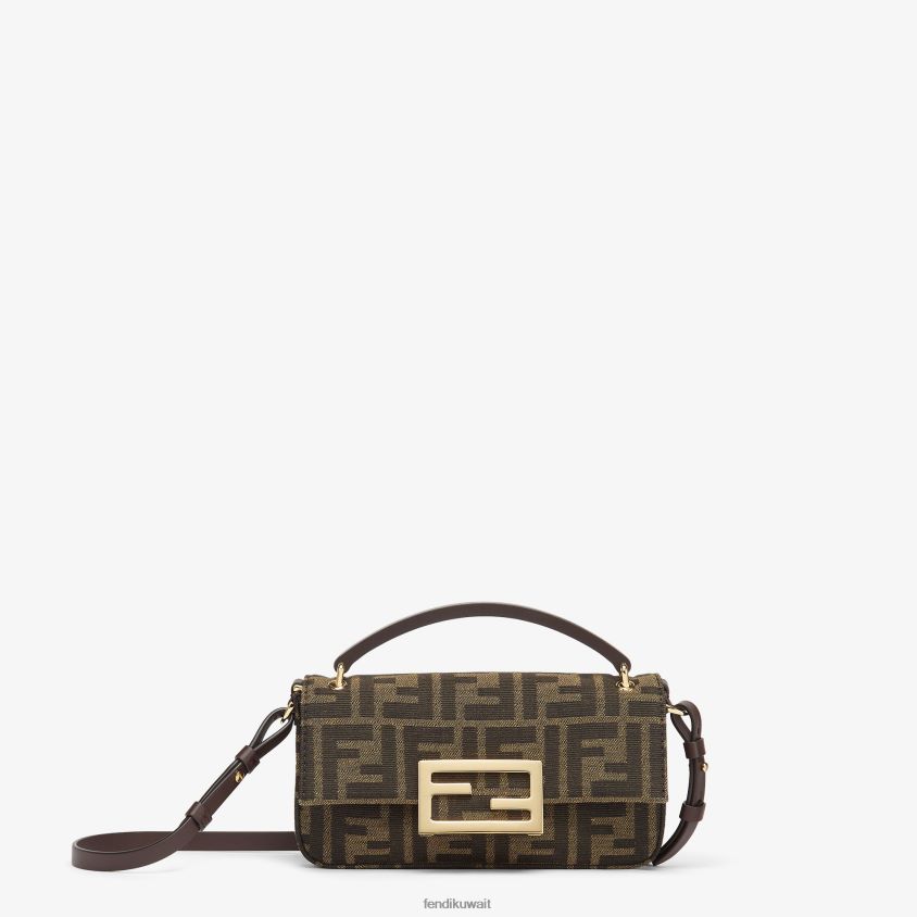 Fendi بني نحيف الحقيبة النسيج وما يليها RTJZ675 مُكَمِّلات