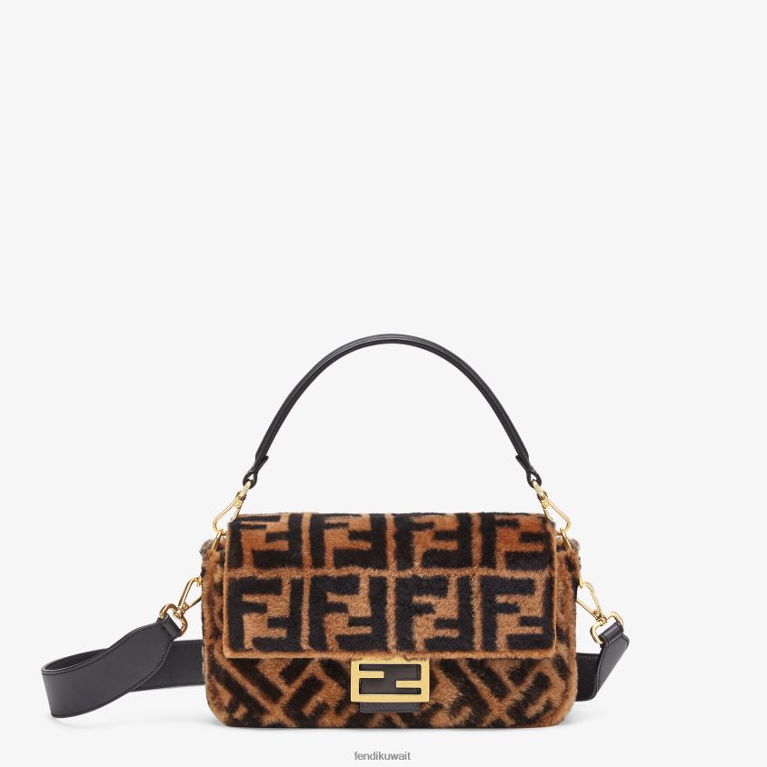 Fendi بني نحيف حقيبة جلد الغنم RTJZ683 مُكَمِّلات