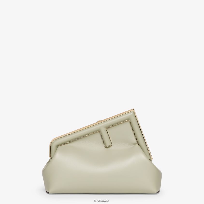 Fendi أخضر نحيف حقيبة جلدية ميدي RTJZ709 مُكَمِّلات