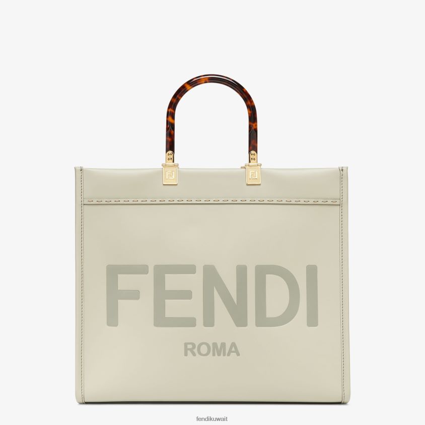 Fendi أخضر نحيف متسوق جلدي متوسط ​​الحجم من صن شاين RTJZ724 مُكَمِّلات