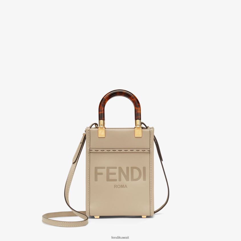Fendi اللون البيج نحيف حقيبة صغيرة من جلد الحمامة RTJZ829 مُكَمِّلات