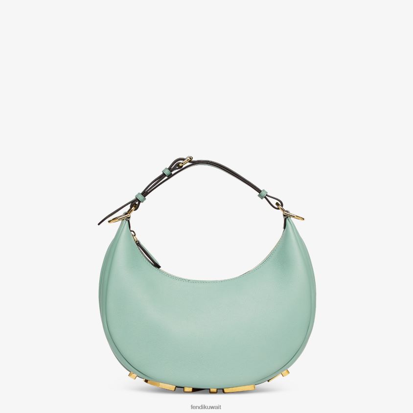 Fendi أخضر نحيف حقيبة جلدية بالنعناع RTJZ831 مُكَمِّلات