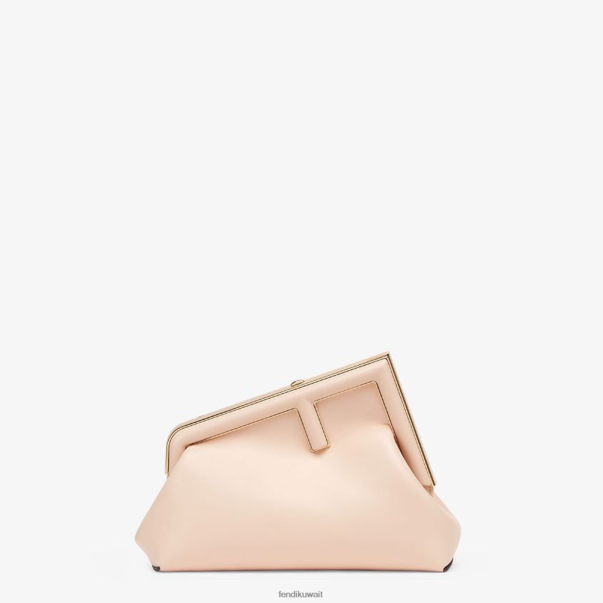 Fendi لون القرنفل نحيف حقيبة جلدية شاحبة RTJZ847 مُكَمِّلات