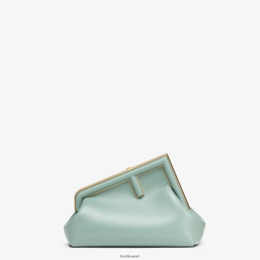 Fendi أخضر نحيف حقيبة جلدية بالنعناع RTJZ852 مُكَمِّلات