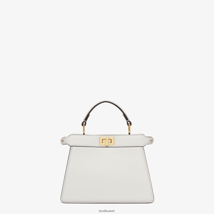 Fendi أبيض نحيف حقيبة مبطنة بجلد نابا RTJZ910 مُكَمِّلات