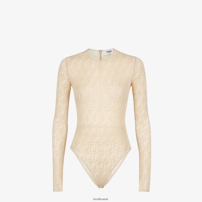 Fendi اللون البيج نحيف ارتداءها الدانتيل RTJZ968 ثياب