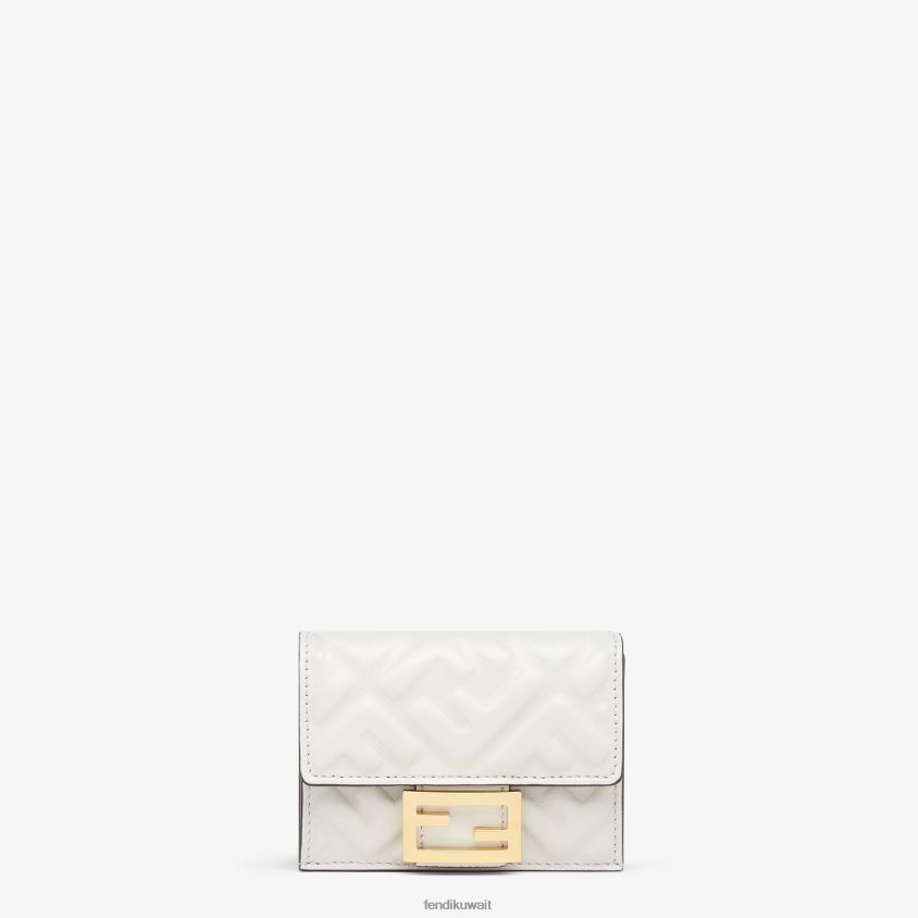 Fendi أبيض نحيف ff محفظة جلد نابا RTJZ1524 مُكَمِّلات
