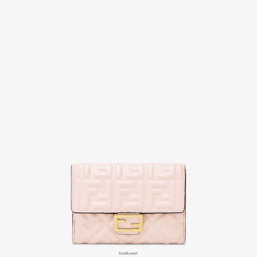 Fendi لون القرنفل نحيف ff محفظة جلد نابا RTJZ1545 مُكَمِّلات