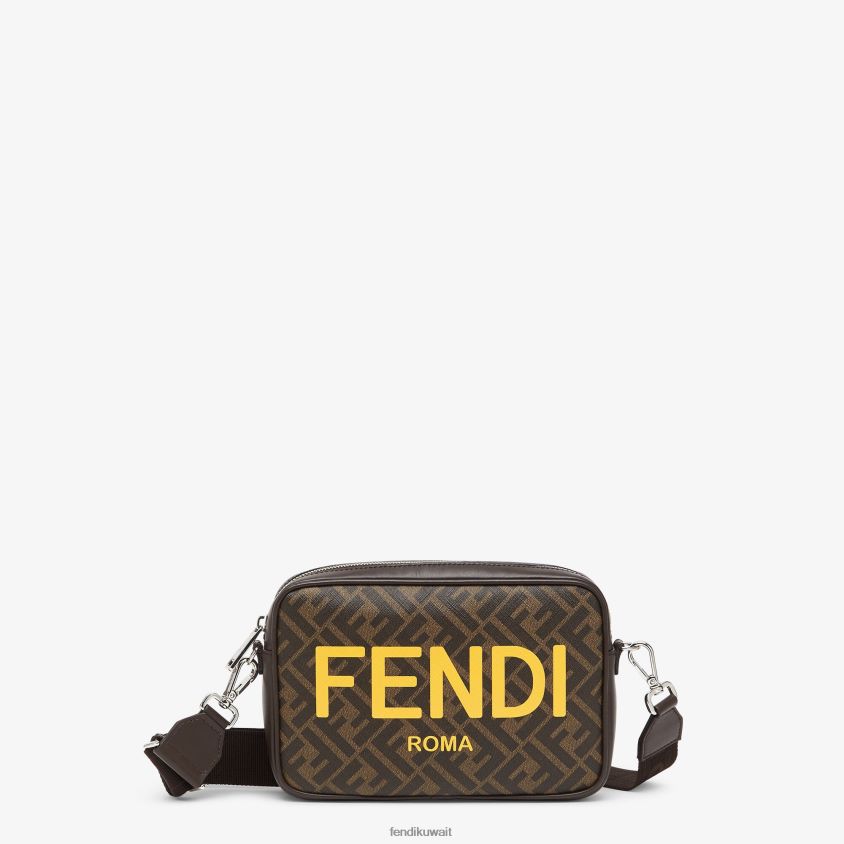 Fendi بني رجال حقيبة قماش ff RTJZ1856 مُكَمِّلات