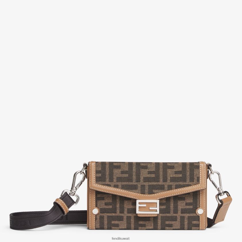 Fendi بني رجال حقيبة قماش ff RTJZ2586 مُكَمِّلات