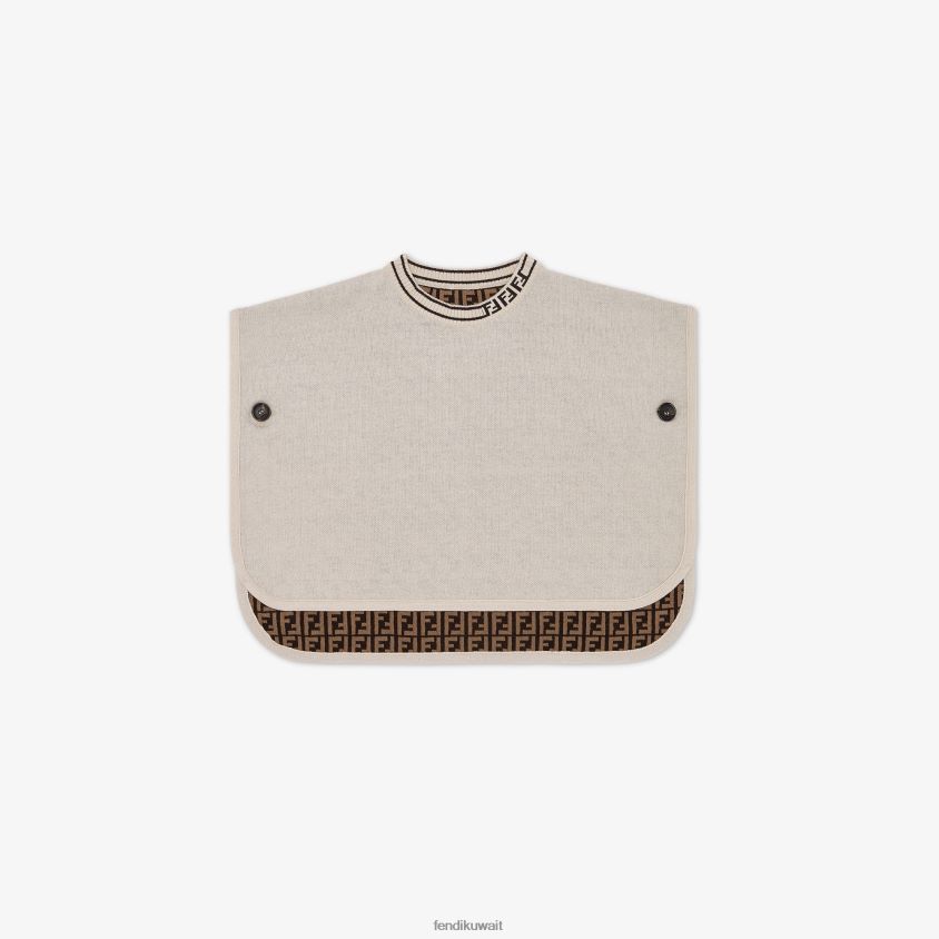 Fendi موضة أطفال كاب للأطفال ذو وجهين من القطن والكشمير وشعار ff RTJZ2831 ثياب